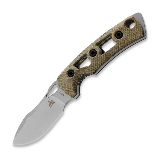 Coltello Fobos Knives Tier1-Mini Mini, Micarta Natural - Black Liner