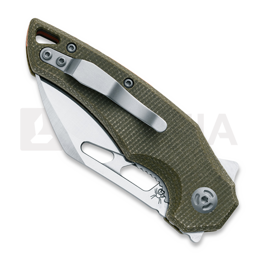 Fox Edge Atrax Micarta sulankstomas peilis, žalia