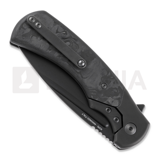 Fox Knives 40th Anniversary 1977-2017 folding knife, marble carbon fiber FX-F2017R