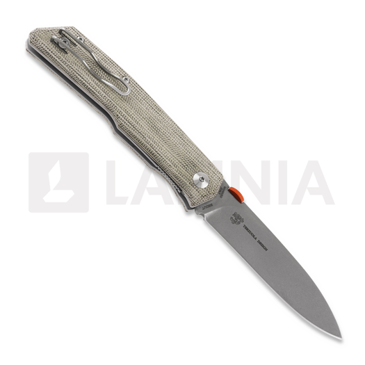 Fox Knives 525 Terzuola sulankstomas peilis, green micarta FX-525MI