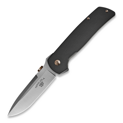 Fox Knives ATCF Original Gangster - Micarta 折り畳みナイフ, 黒 FX-ATC-OG01LMB