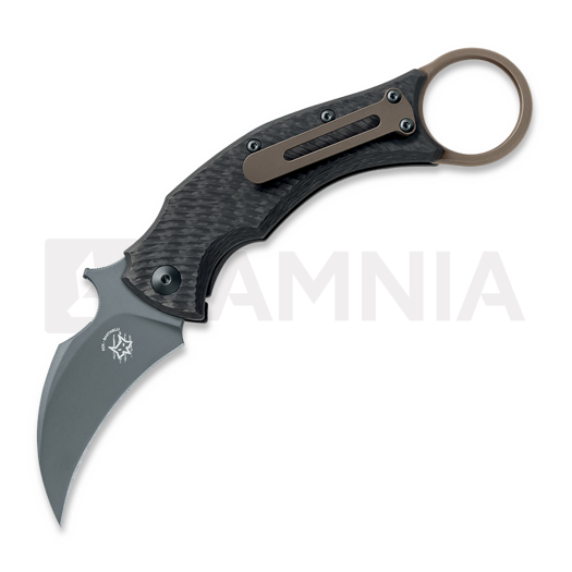 Fox Knives Black Bird 접이식 나이프, bronze/carbon fiber FX-591TICBR