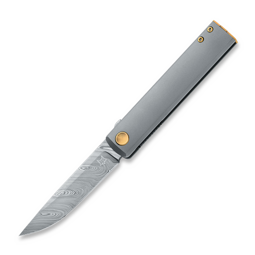 Складной нож Fox Knives Chnops Damascus, Beadblasted Titanium FX-543DBB