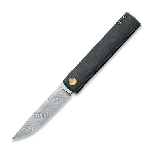 Fox Knives Chnops Damascus fällkniv, Marble Carbon Fiber FX-543DCF