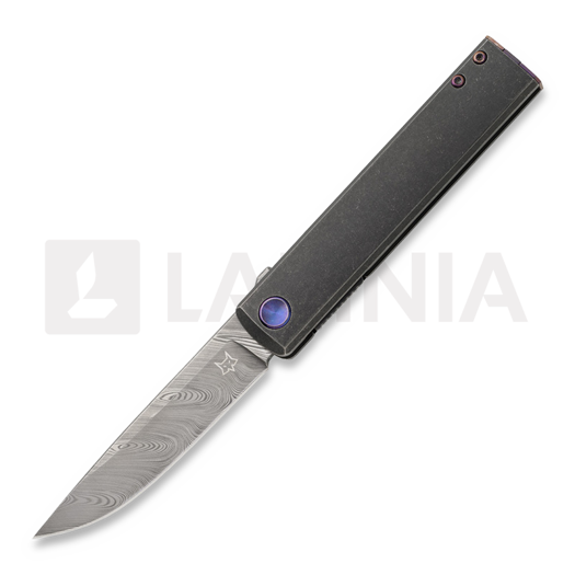 Zavírací nůž Fox Knives Chnops Damascus, PVD Black S/W Titanium FX-543DBL
