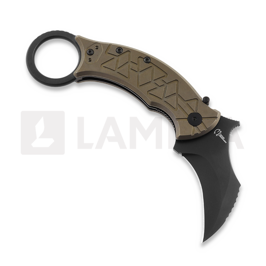 Fox Knives Marcaida Tribal Karambit sulankstomas peilis, Titanium FX-802TIPVD