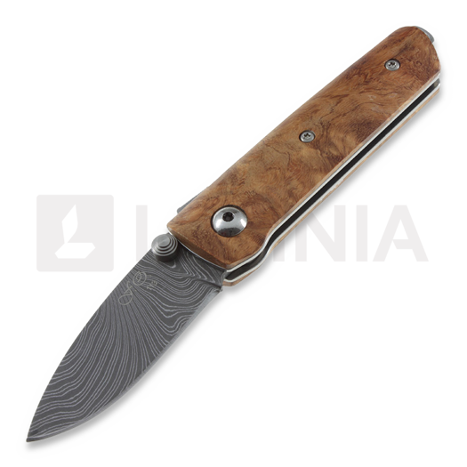 Fox Knives My One Damascus Amboina sulankstomas peilis 279DA