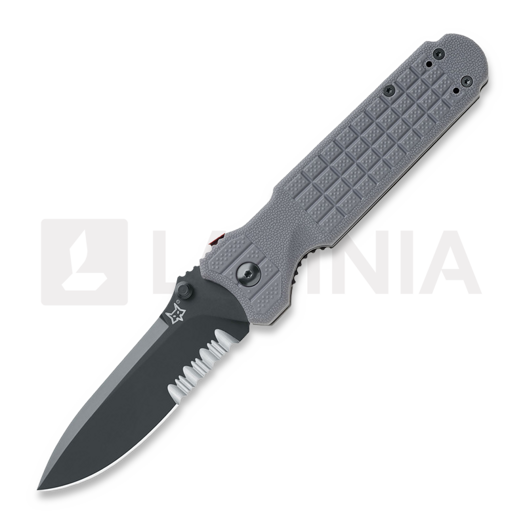 Складной нож Fox Knives Predator 2, серый, серрейтор FX-446GRS