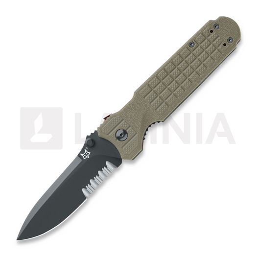 Fox Knives Predator 2 sulankstomas peilis, žalia, dantytas FX-446ODS