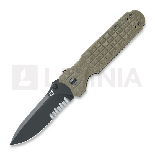 Nóż składany Fox Knives Predator 2, oliwkowa, ząbkowane ostrze FX-446ODS