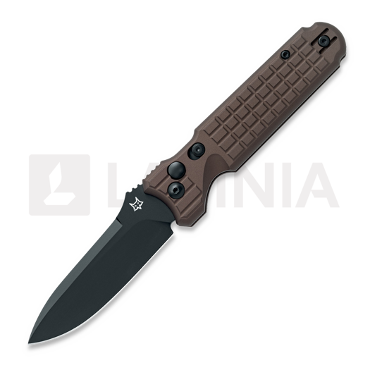Fox Knives Predator II- 2F Full Auto 접이식 나이프, 갈색 FX-448ALBR