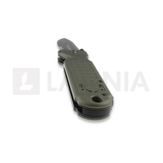 Fox Knives Predator II k&auml;&auml;nt&ouml;veitsi, oliivinvihre&auml;, combo ter&auml; FX-FP2GS