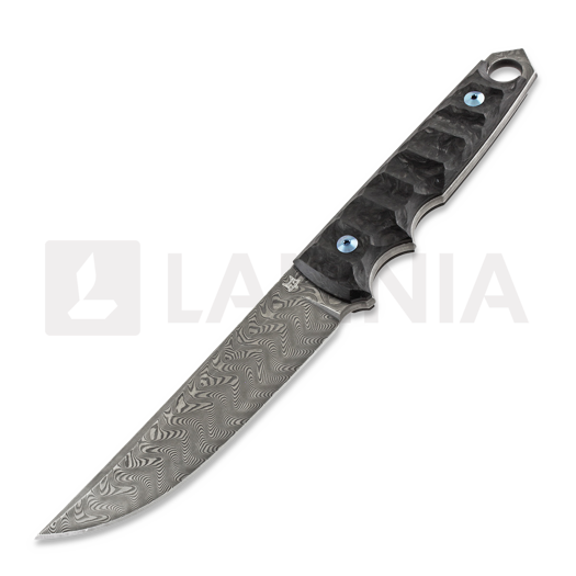 Fox Knives Ryu Damascus 刀, marble carbon fiber FX-634DCF