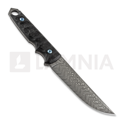 Fox Knives Ryu Damascus peilis, marble carbon fiber FX-634DCF