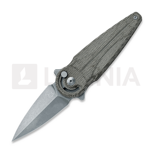 มีดพับ Fox Knives Saturn Flipper - Stonewash - Micarta, olive drab FX-551MOD