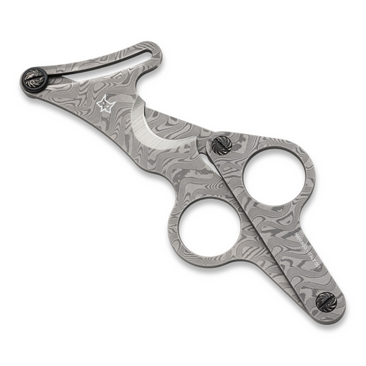 Fox Knives Sliding Cigar Cutter, Herringbone Damascus 749D