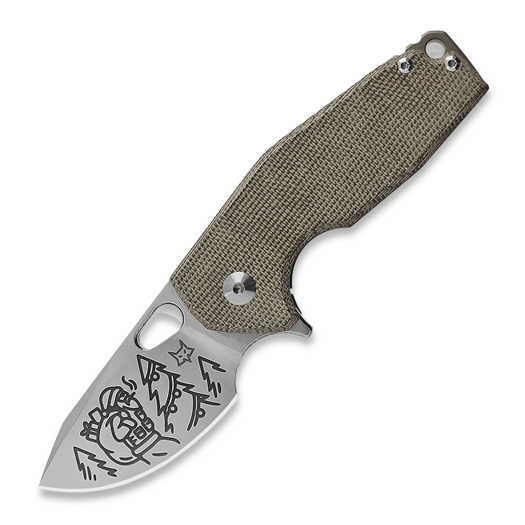 Saliekams nazis Fox Knives Suru Micarta Lamnia Exclusive, Badass Santa FX-526MIOD-BS