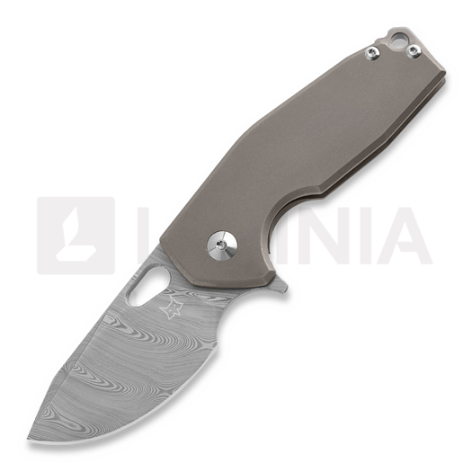 Fox Knives Suru Ti 折り畳みナイフ, Damascus FX-526DTI