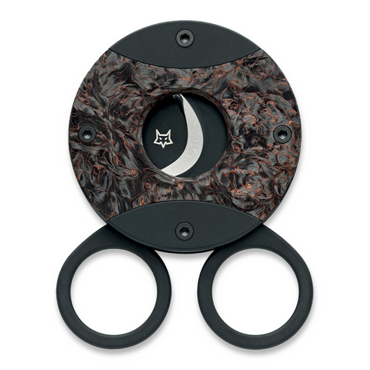 Fox Knives The Circle - Cigar Cutter, Dark Matter by Fatcarbon 744CFD