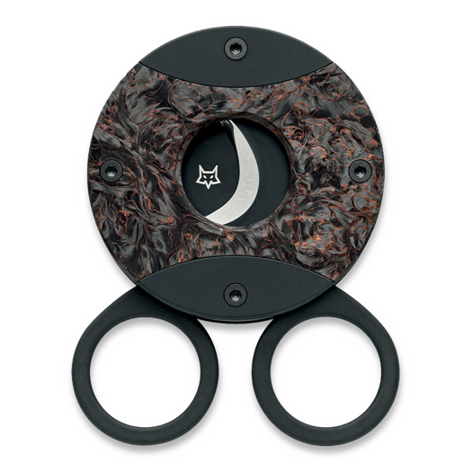 Fox Knives The Circle - Cigar Cutter, Dark Matter by Fatcarbon 744CFD