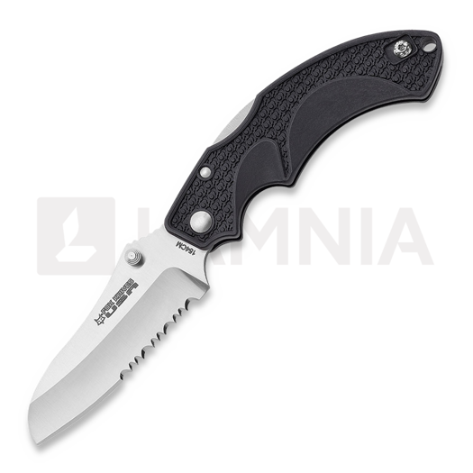 Fox Knives Vitale סכין מתקפלת, קצה משונן, שחור FKU-AMI-SFBL