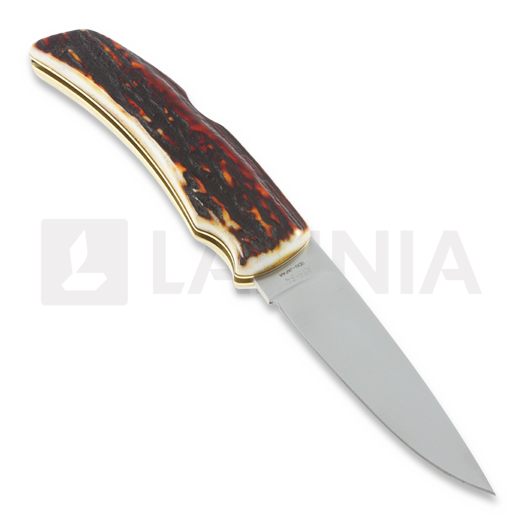 G. Sakai Stag Hunter folding knife, amber stag