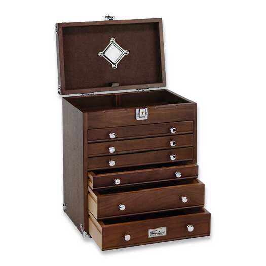 Gerstner International 6-Drawer Collector's Chest Oak