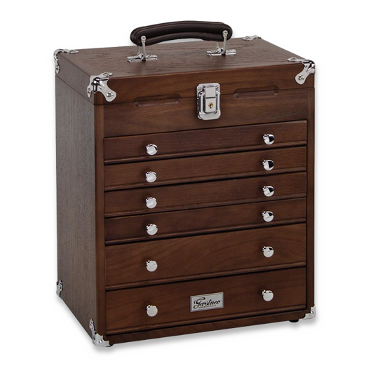 Gerstner International 6-Drawer Collector's Chest Oak