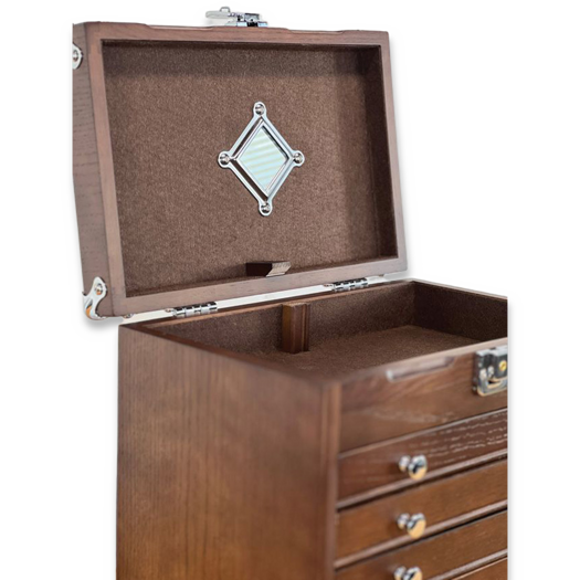 Gerstner International 6-Drawer Collector's Chest Oak