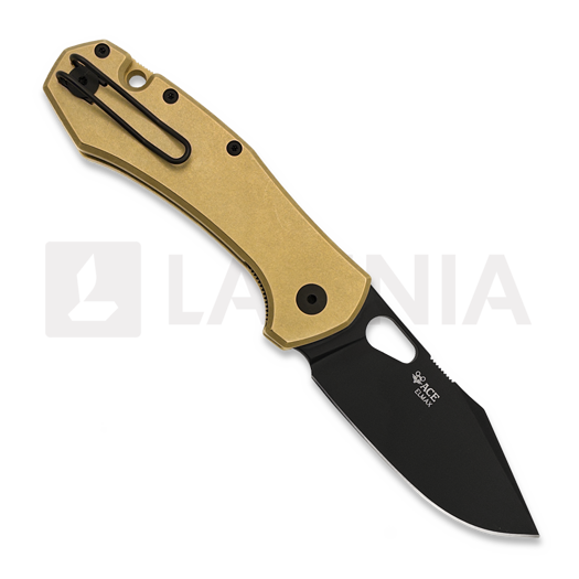 GiantMouse ACE Atelier Flat Brass folding knife