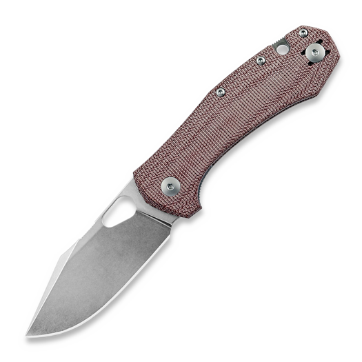 GiantMouse ACE Atelier összecsukható kés, red canvas micarta