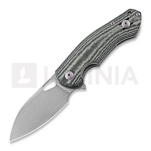 GiantMouse ACE Biblio Black-Grey Canvas Micarta 접이식 나이프
