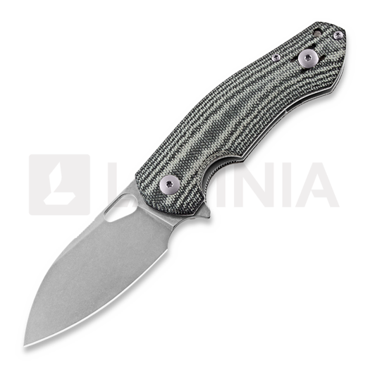 มีดพับ GiantMouse ACE Biblio Black-Grey Canvas Micarta