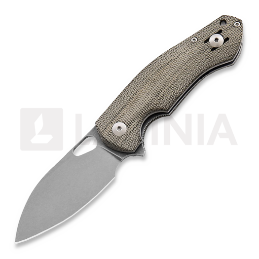 GiantMouse ACE Biblio Green Canvas Micarta kääntöveitsi