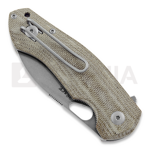 GiantMouse ACE Biblio Green Canvas Micarta kääntöveitsi