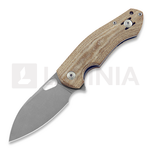 GiantMouse ACE Biblio Natural Canvas Micarta folding knife