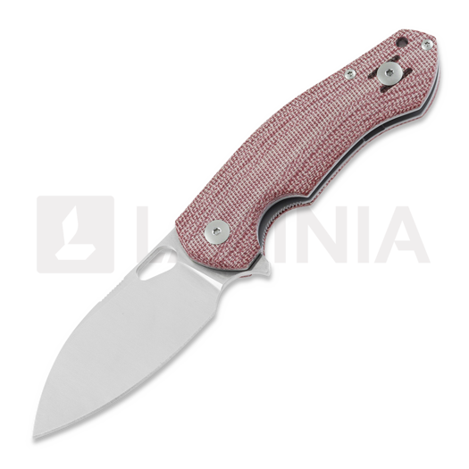 GiantMouse ACE Biblio Red Canvas Micarta kääntöveitsi