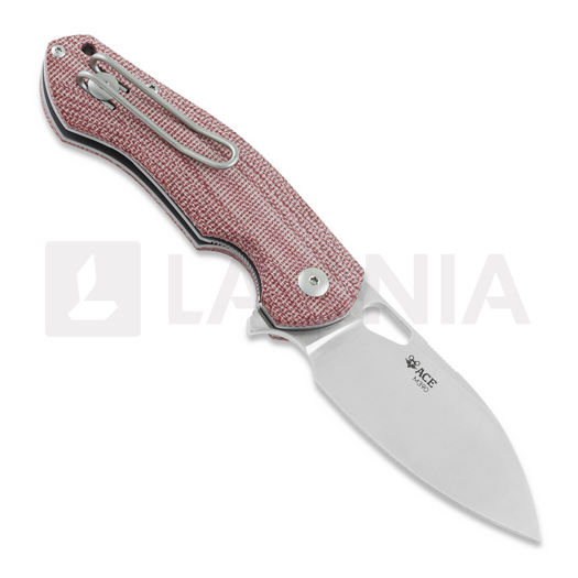 GiantMouse ACE Biblio Red Canvas Micarta folding knife