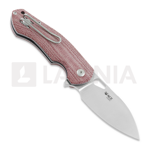 GiantMouse ACE Biblio Red Canvas Micarta sulankstomas peilis
