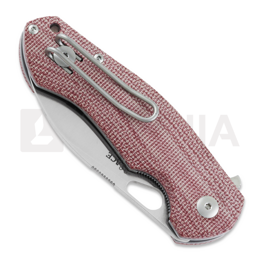 GiantMouse ACE Biblio Red Canvas Micarta folding knife