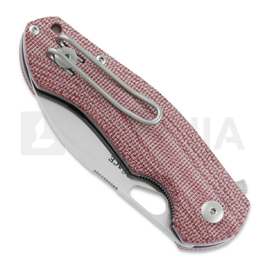 GiantMouse ACE Biblio Red Canvas Micarta sulankstomas peilis