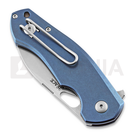 GiantMouse ACE Biblio Titanium folding knife, blue