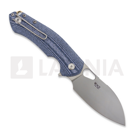 GiantMouse ACE Biblio XL Denim Micarta folding knife