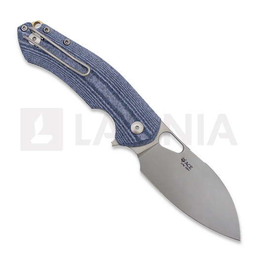 GiantMouse ACE Biblio XL Denim Micarta folding knife