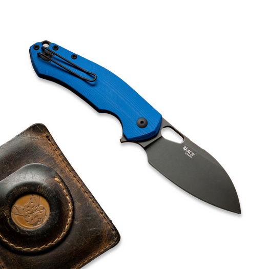 GiantMouse ACE Biblio XL G10 folding knife, blue