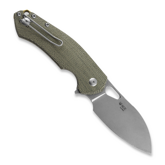 Складной нож GiantMouse ACE Biblio XL green canvas micarta