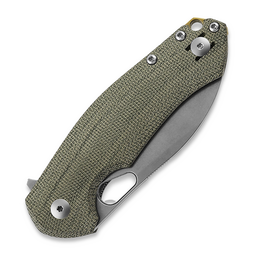 GiantMouse ACE Biblio XL green canvas micarta 折叠刀
