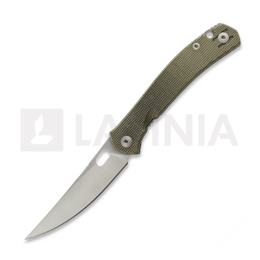 GiantMouse ACE Bleecker 접이식 나이프, Green Canvas Micarta
