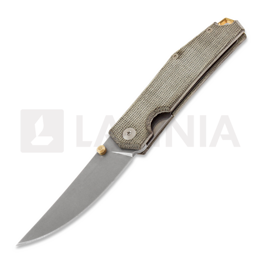 Saliekams nazis GiantMouse ACE Clyde, green canvas micarta