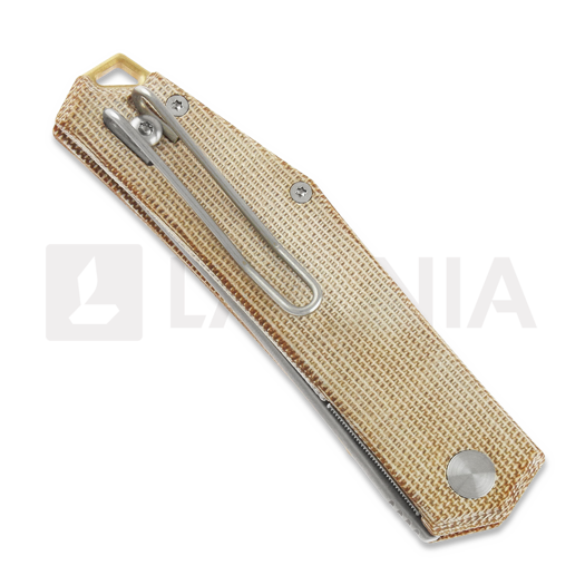 GiantMouse ACE Clyde 折叠刀, natural canvas micarta